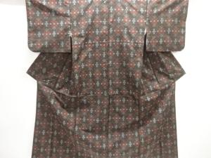 花模様織り出し本場村山大島紬着物アンサンブル